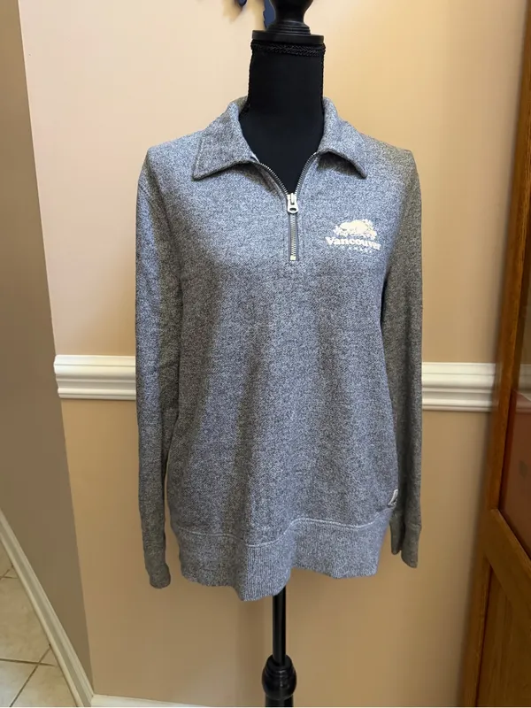 Roots Women's Grey Half-Zip Pullover - Image 3