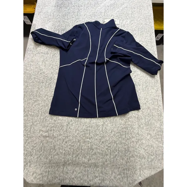 Callia Womens XL Navy Blue Cold Dash 1/4 Zip‎ Pullover Top NWT - Image 5