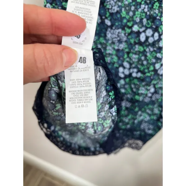 Aerie Floral Lace Trim Mini Slip Dress Size S NWT Y2K Romantic‎ Fairy - Image 11