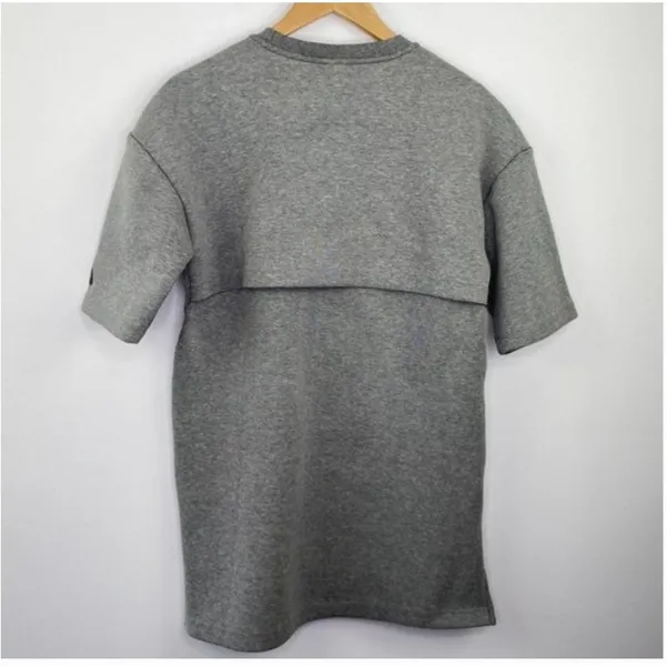 Nike Dress Women SMALL‎ Gray Lab Essential Tech Fleece Tunic Short Sleeve Thick - Image 8
