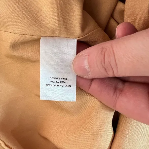 Lulu’s Chic Peak Light Orange gold Satin Sleeveless Shift Dress size small - Image 12