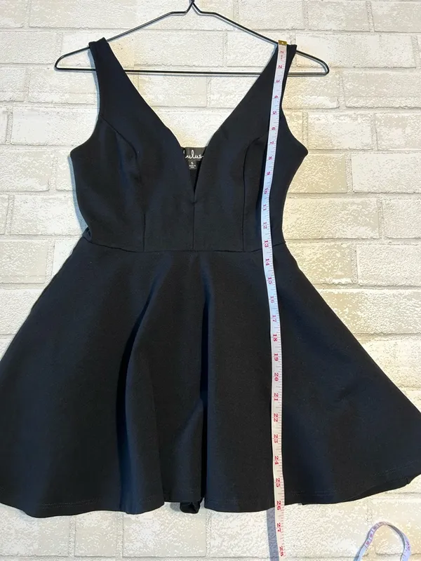 Lulu's Black V-Neck Fit & Flare Mini Dress - Image 7