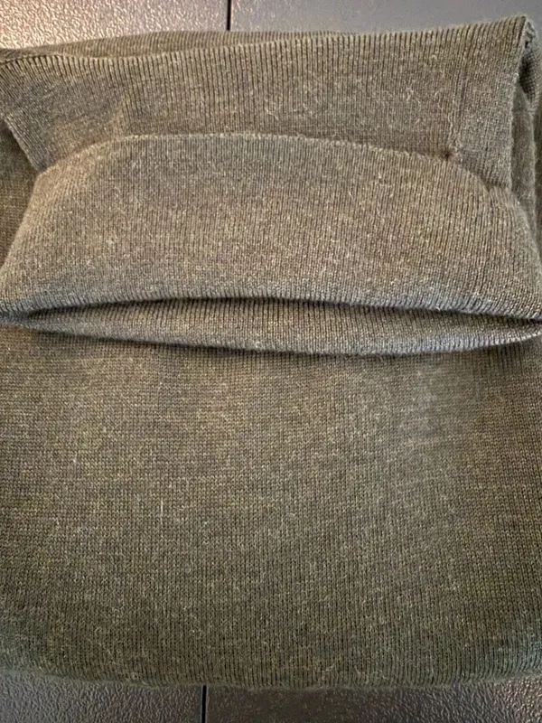 H&M Merino Wool Blend Melange Turtleneck Sweater Grey Size S - Image 4