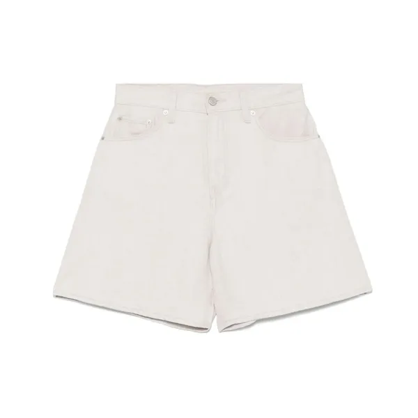 Levi's Premium Size 24 Women's High Rise Baggy Linen Blend Baggy Shorts Grey - Image 2
