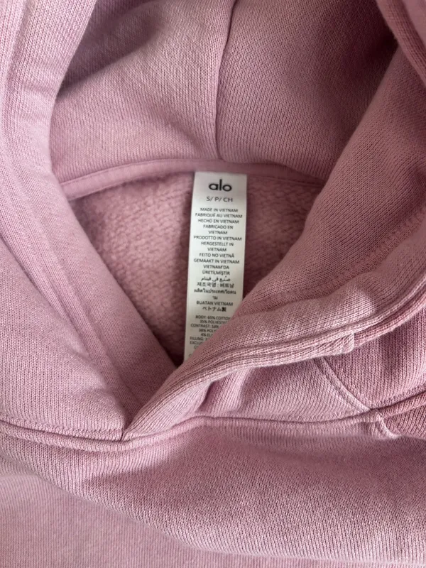 Alo Make Waves Hoodie Sunset Pink Tonal Small - Image 6