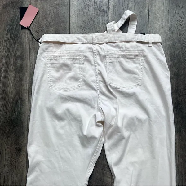 Jen7 by 7 For All Mankind Belted Wide Leg Trouser Pants Size 18 Off White NWT - Image 10