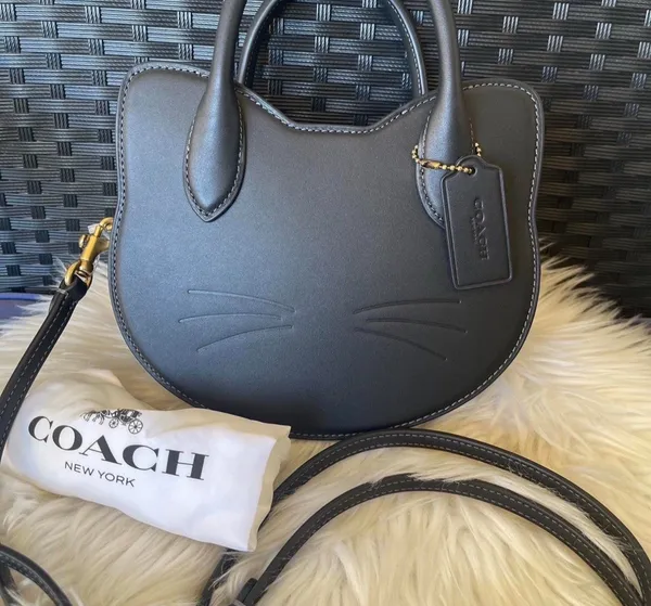 Coach Halloween Cat Crossbody Bag NWT CW615 Black Multi - Image 14