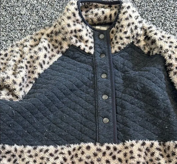 Maurices Animal Print Fleece with Black Detail - Image 3