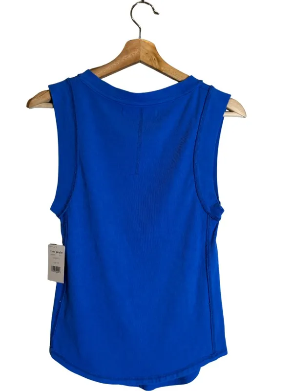 Free People We The Free Go To Tank Top Women's XS Dragonfly Blue Bohemian NWT - Image 2