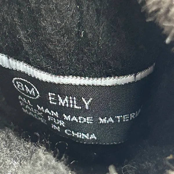 Totes Emily Black Faux Fur Trim Winter Snow Boots Size 8M Side Zip LaceUp Flaw - Image 7