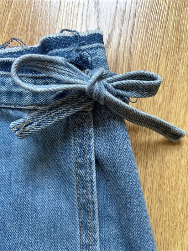 PacSun Denim Wrap Mini Skirt - Image 4