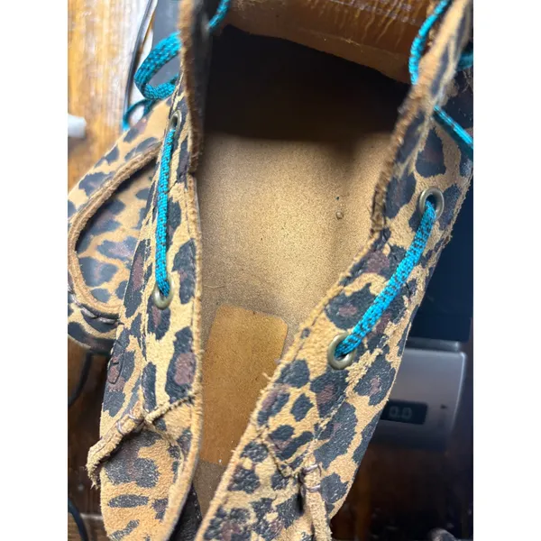 Ariat Tan Leopard Print Loafers‎ Size 7.5 - Image 8