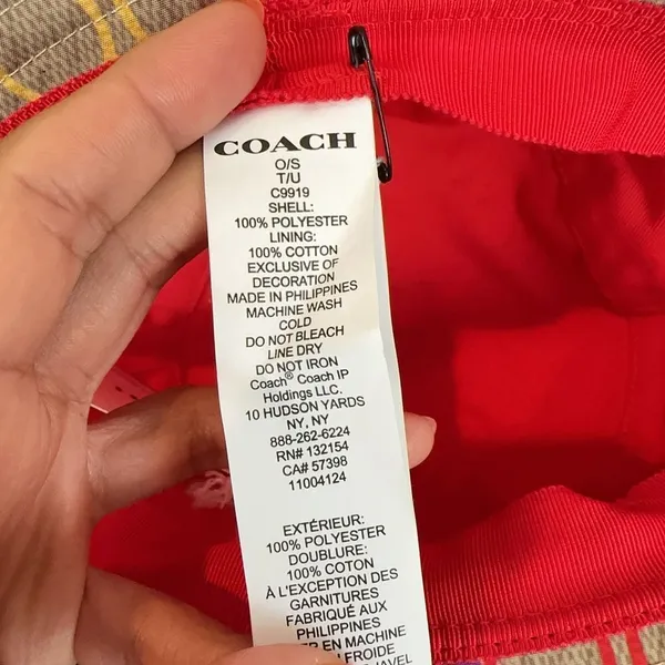 NWT Coach‎ Rainbow Signature Bucket Hat - Image 5