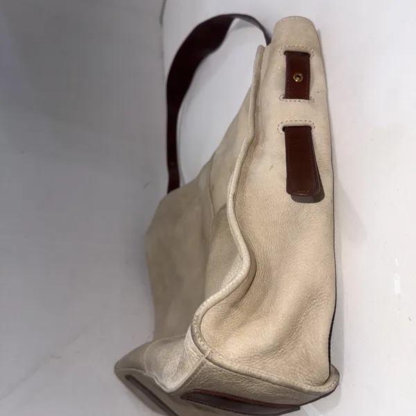HOBO International Leather Western Beige & Brown Slouchy Tote Bag Purse Handbag - Image 7