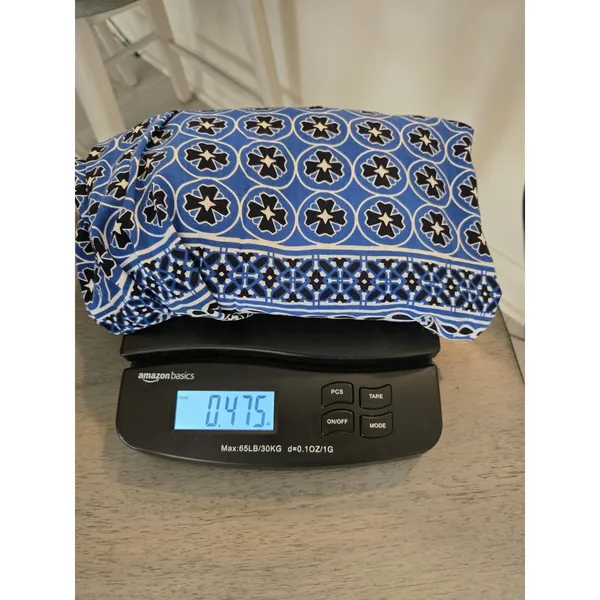 Crown & Ivy Large Blue Geometric Boho Peasant Top Lace Trim Tunic Womens L - Image 9
