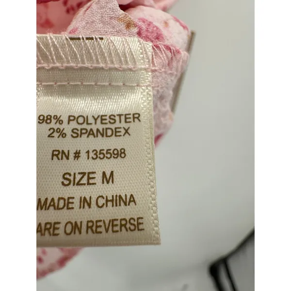 Fair Haven Pink Floral Top Size M NWT‎ Ruffle Coquette Feminine Crinkled Blouse - Image 6