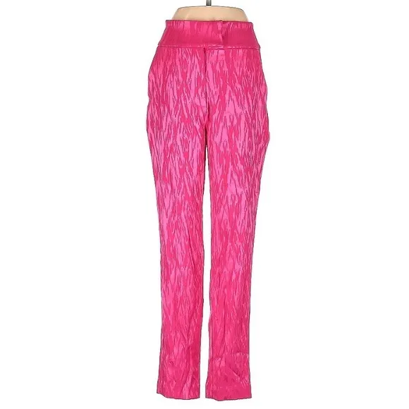 NBD $212 Jorja Pants Business Cocktail Formal REVOLVE NEW Pink Zebra Satin NEW - Image 2