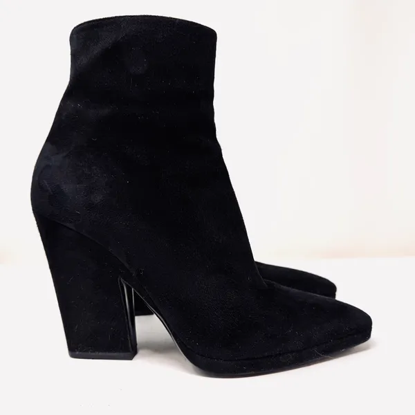 PRADA black suede ankle boots, made in Italy, size 39 - Image 2