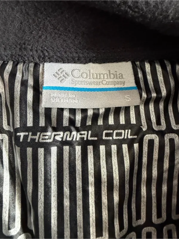 Women's Columbia Warmer Days Fleece Hooded Vest Size S Black Quilted - Image 3