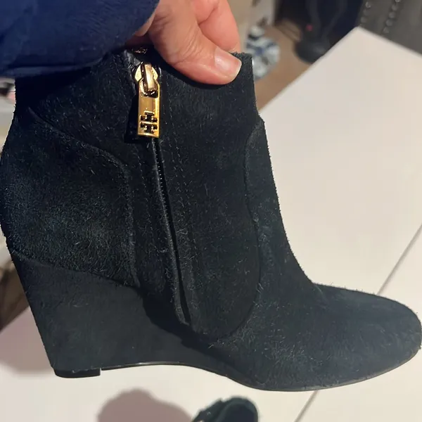 Tory Burch, Milan suede black ankle boots women’s size 6 - Image 10