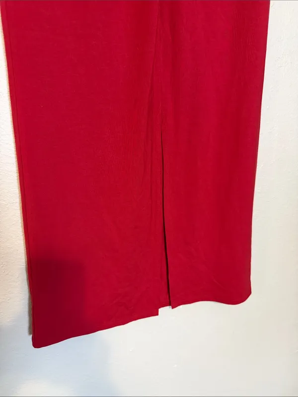 Reformation RYLAN Red Knot‎ Front Midi Skirt Size Medium - Image 5