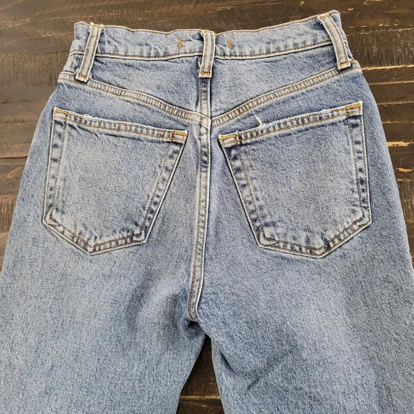 We The Free Womens Jeans Size 25 Skinny Denim Frayed Hem Distressed - Image 2