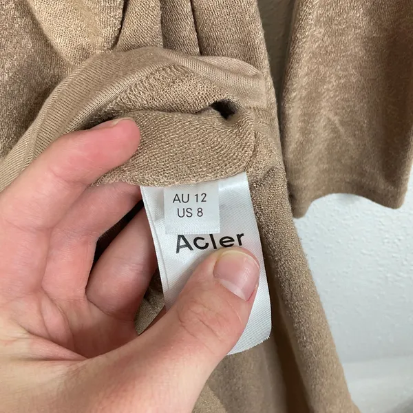 Acler‎ Highland Midi Dress in Nougat Size 8 - Image 5