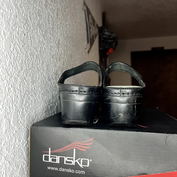 Dansko Solitaire Black Womens Size 40 Clog Open Back Slip On Professional - Image 5