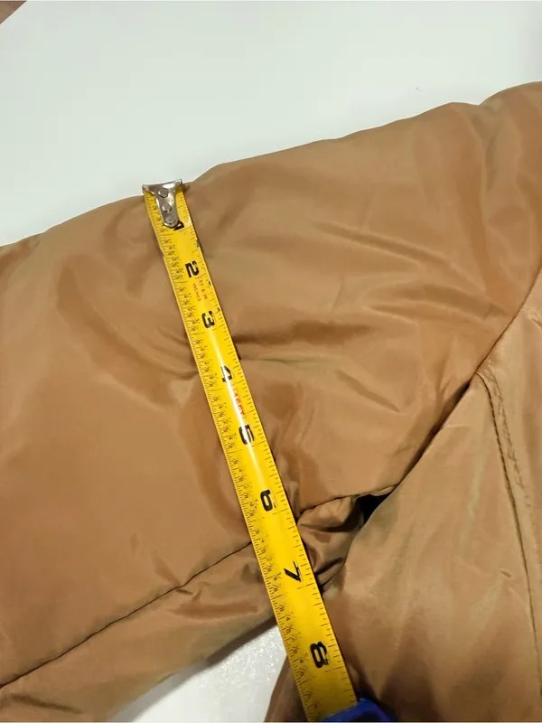 MICHAEL Michael Kors Quilted Puffer Jacket with Faux-Fur Collar in Camel/Tan - Image 8