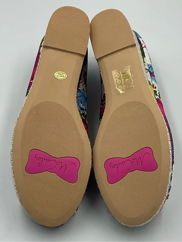 McCauley’s Floral Print Peep-Toe Wedge Women’s Size 7.5” - Image 8