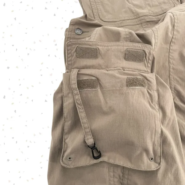 Duluth Trading Heirloom Gardening Overall Shorts Taupe Tan Homestead Work Size S - Image 3
