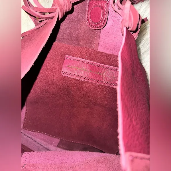 NWT Free People + Sundown Wilds Suede Nubuck Burgundy Bag - Image 8