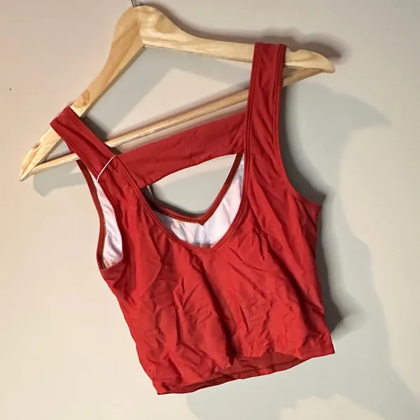 Dark Orange/ Red Women's Bikini Set, Small - Image 4