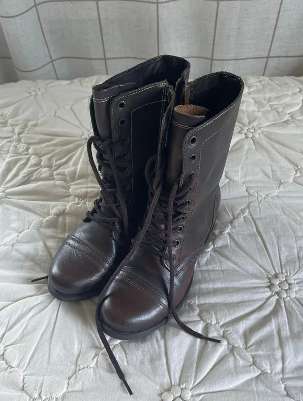Steve Madden Troopa Brown Leather Boots - Image 5