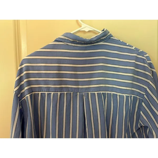 stars above blue white goodnight pajama top Juniors girls Sz L - Image 13
