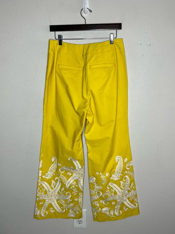 Maeve Tie Front Sleeveless Top & Embroidered Wide Leg Pant Set - Image 9