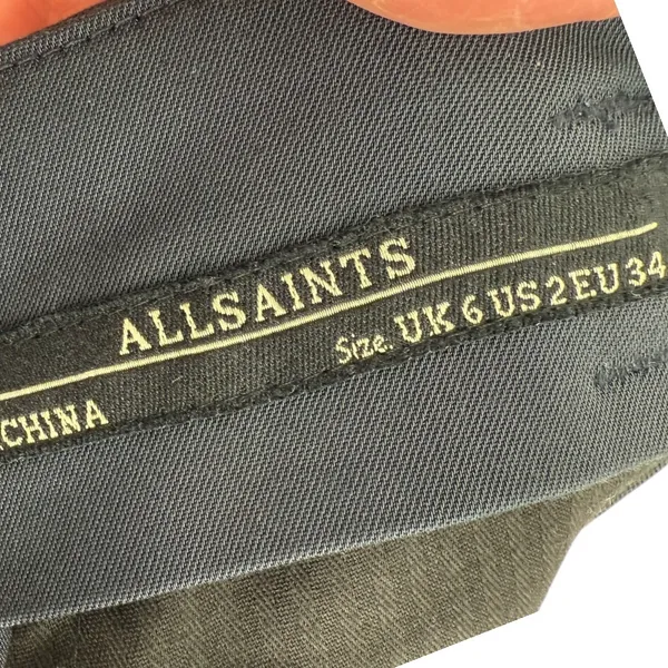 NWOT ALLSAINTS Womens‎ Lyon Asai Trouser Pants Navy Pleated Size 2 Contemporary - Image 3