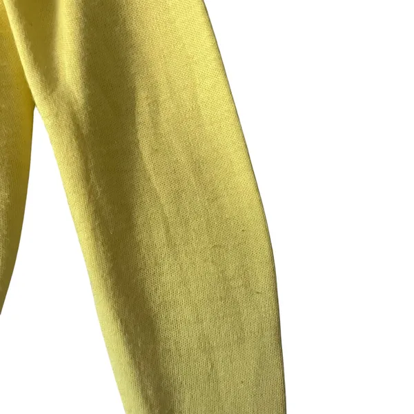 Vintage 100% Orlon Acrylic V Neck Sweater Binghamton‎ Knitting Yellow - Image 3