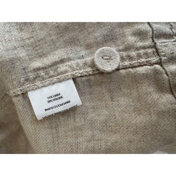 Eileen Fisher‎ beige linen blend one button blazer size xs - Image 8