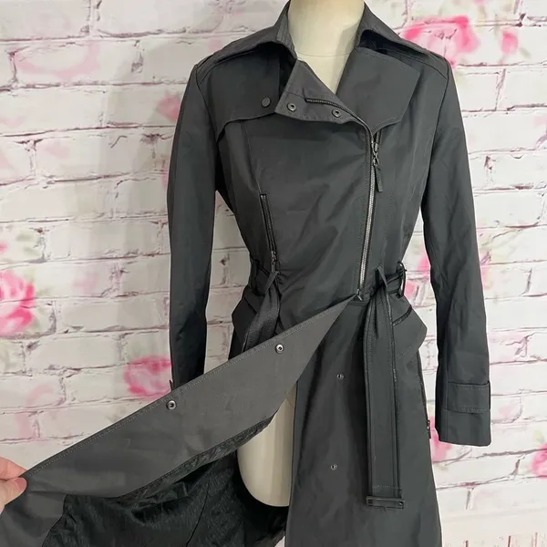 Cole Haan collection gray belted trench coat size 6 - Image 8