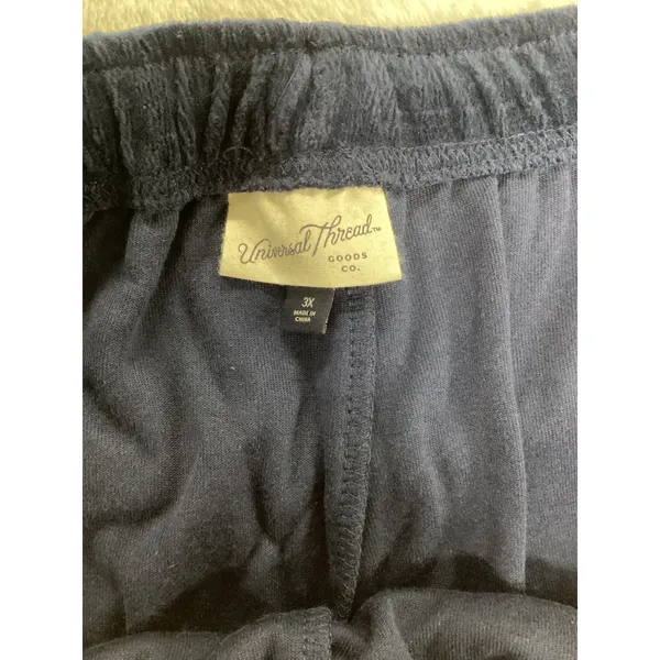 Universal Thread Navy Blue Velour Wide Leg Lounge Pants Women 3X New With‎ Tags - Image 2