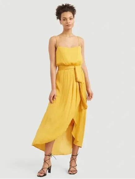 Modern Citizen Mila Layered Tank Dress Marigold Small - Image 2