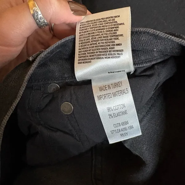 Agolde Riley High rise straight jeans black sz 24 - Image 5