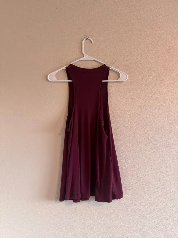 Free People Ribbed Swing Tank - Plum - Image 3