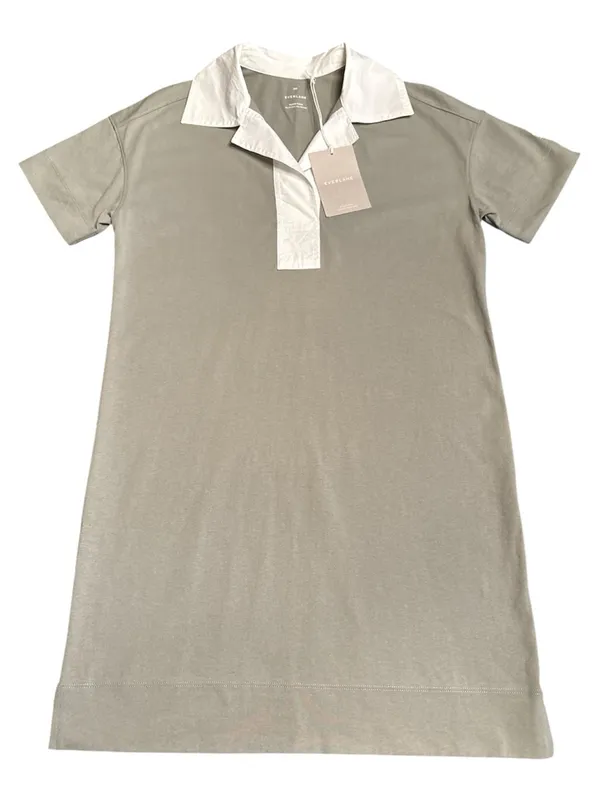 Everlane Women’s short sleeve organic cotton Polo dress sage green Size XXS NWT - Image 5