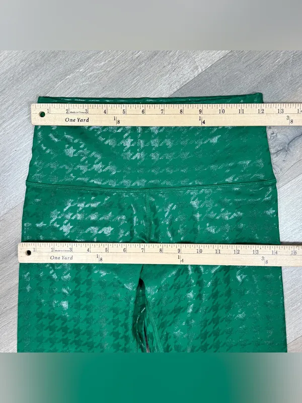 Offline Aerie Houndstooth Hugger High‎ Waisted Ankle Leggings Green Medium - Image 11