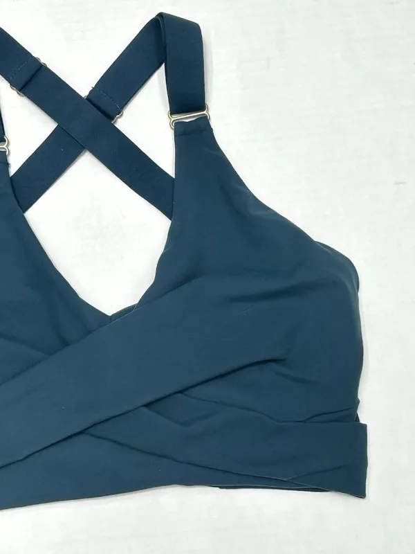 Buffbunny Collection Sports Bra Womens Size Large Teal Candy Wrap Athleisure - Image 7