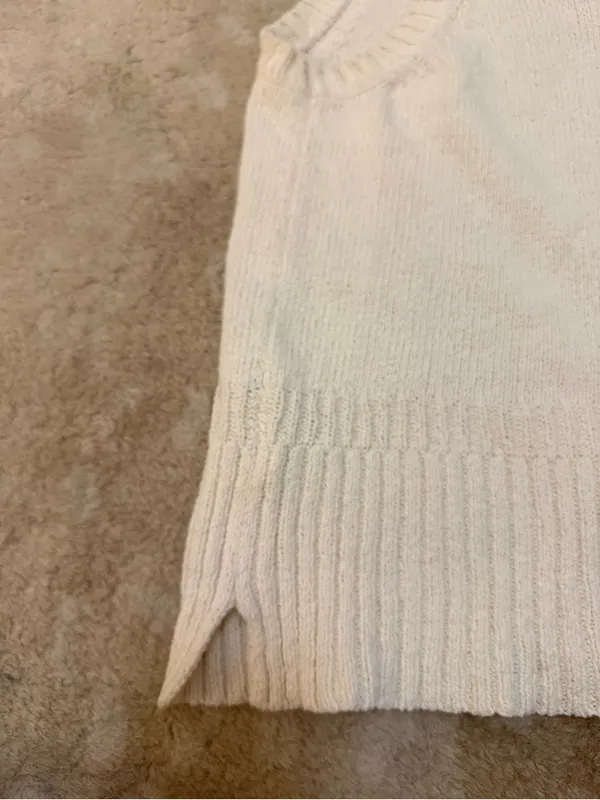 Madewell Knit Sweater Tank Top Ivory Cream Size L Style MN2957 - Image 8