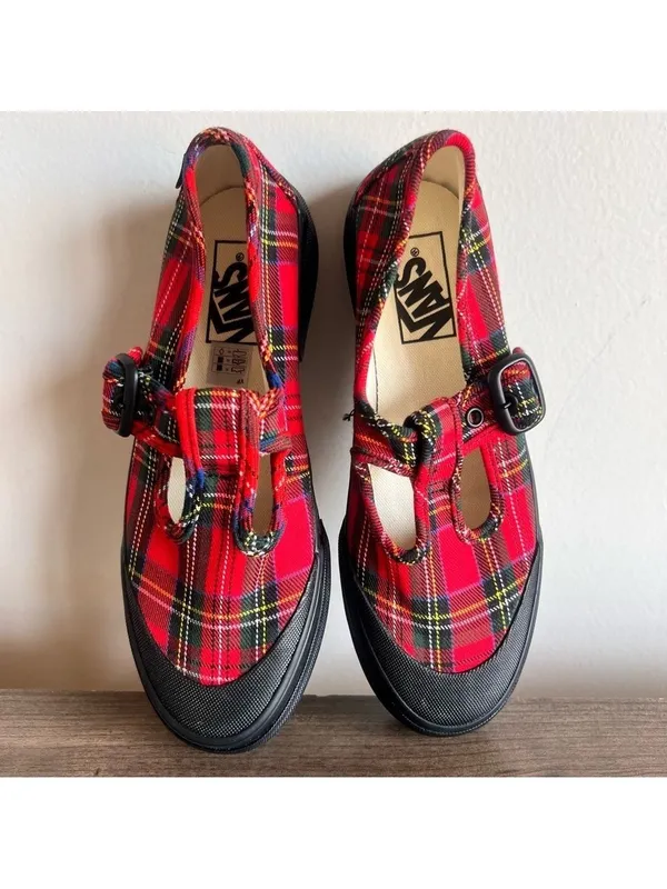 VANS NEW Unisex Plaid Mary Jane Unisex Shoe Size 6 or 4.5 #B1843 - Image 6