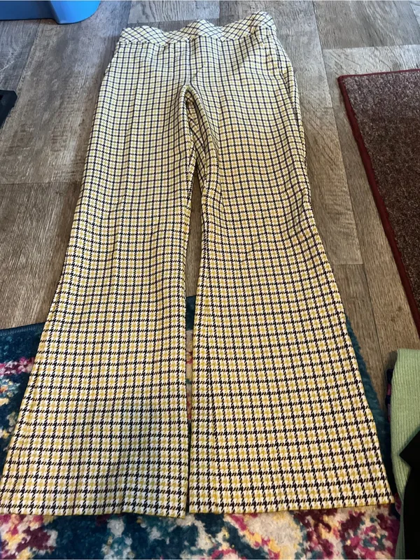 Spanx perfect kick flare in Dijon jacquard plaid ponte pants - Image 7